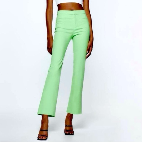 Primark Cares Mint Flare Crop Pants - Picture 1 of 4